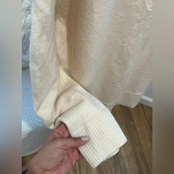 J. Crew Oversized Stretch Wool V-neck Tunic Sweater L - Picture 5 of 6